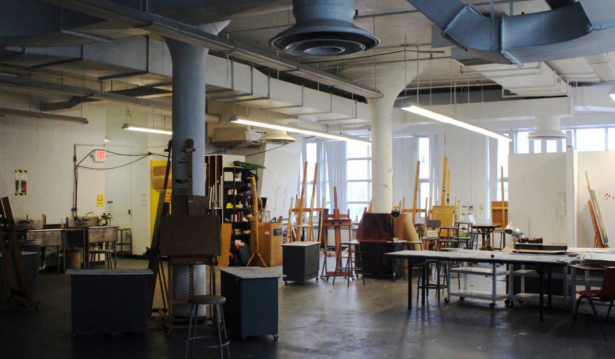 An image of one of the ACM painting studios